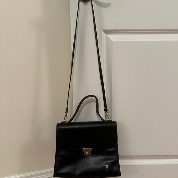Vintage Bally Black Leather Ladylike Handbag - Picture 3 of 8